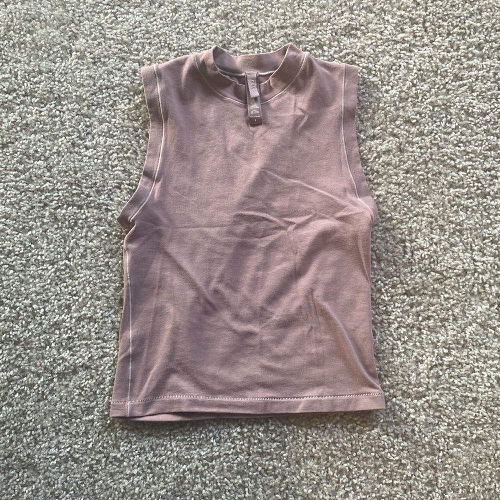 Skims Jersey Mock Neck Tank